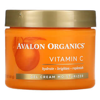 Avalon Organics, 비타민C, 젤 크림 모이스처라이저, 48g(1.7oz)