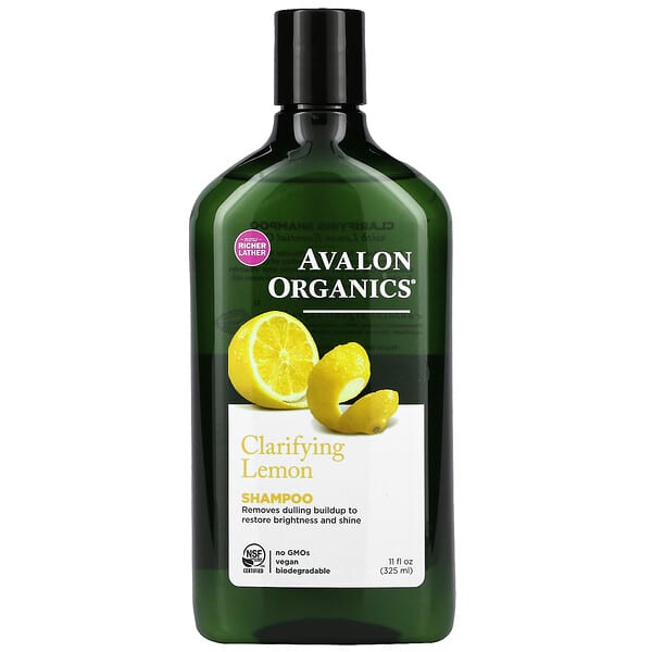 Avalon Organics, شامبو، الليمون المنظف، 11 أونصة سائلة(325 مل)