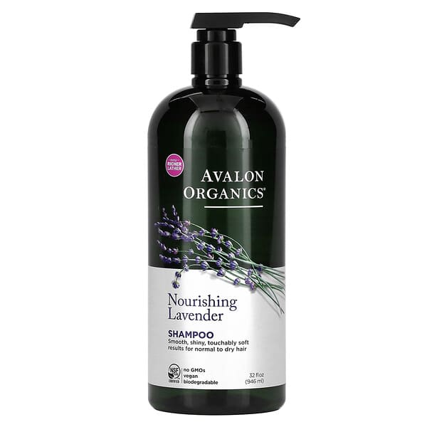 Avalon Organics, Shampoo, For Normal to Dry Hair, Nourishing Lavender, 32 fl oz (946 ml)