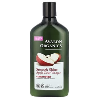 Avalon Organics, Saç Kremi, Pürüzsüz Parlaklık, Elma Sirkesi, 11 oz (312 gr)