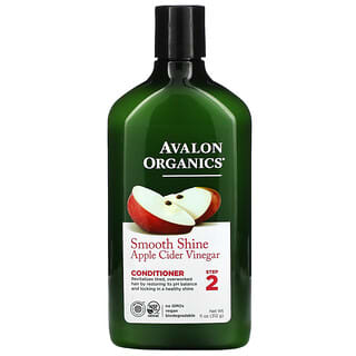 Avalon Organics, Acondicionador, Brillo suave, Paso 2, Vinagre de sidra de manzana, 312 g (11 oz)