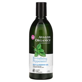 Avalon Organics, Gel de Banho e Ducha, Hortelã Revitalizante, frasco de 12 oz (355 ml)
