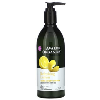 Avalon Organics, Loción para manos y cuerpo, Limón refrescante, 340 g (12 oz)