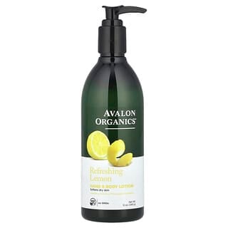 Avalon Organics, Hand & Body Lotion, Refreshing Lemon, 12 oz (340 g)