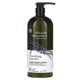 Avalon Organics, Loção para as Mãos e para o Corpo, Lavanda Nutritiva, 907 g (32 oz)