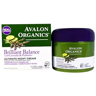 Avalon Organics, 終極晚霜，2盎司（57克）
