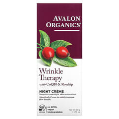 Avalon Organics, Reparador CoQ10, Crema Nocturna para Arrugas, 1.75 oz (50 g)