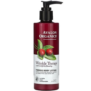 Avalon Organics, Terapia antiarrugas, Con CoQ10 y rosa mosqueta, Loción corporal reafirmante, 227 g (8 oz)