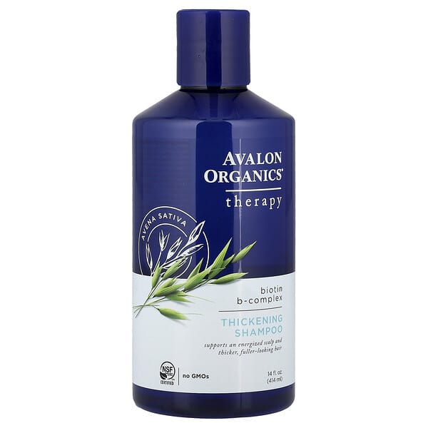 Avalon Organics, Therapy, Thickening Shampoo, Biotin B-Complex, 14 fl oz (414 ml)
