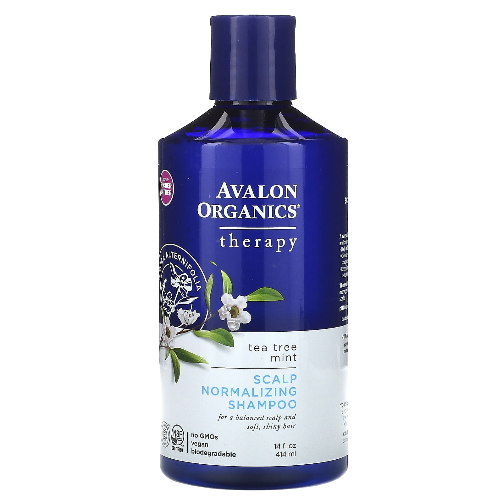 Avalon Organics スカルプノーマライジングシャンプー ティーツリーミント 414ml 14液量オンス
