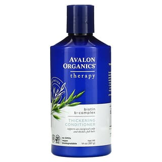 Avalon Organics, بلسم لزيادة كثافة الشعر، بيوتين مركب فيتامين-ب، منتج علاجي، 14 أونصة (397 جم)