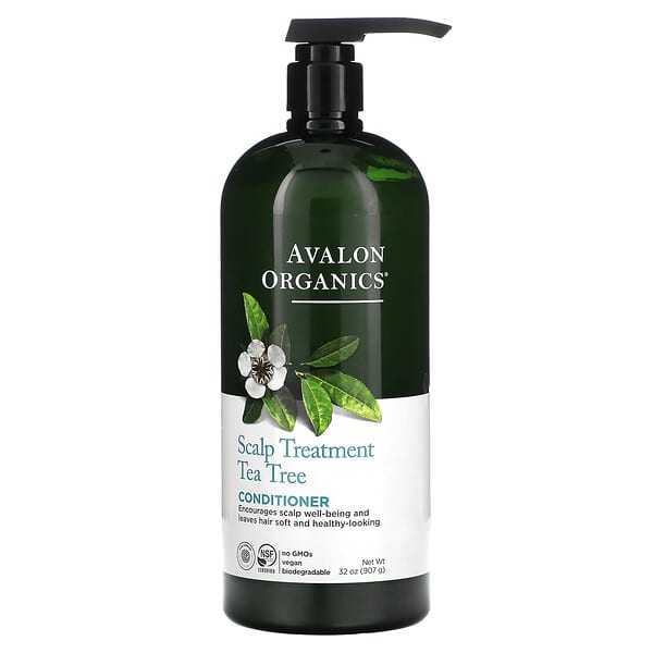 Avalon Organics, Acondicionador para el tratamiento del cuero cabelludo, Árbol del té, 907 g (32 oz)