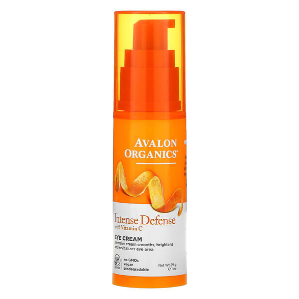 Avalon Organics, Eye Cream, Intense Defense with Vitamin C, 1 oz (29 g) (Discontinued Item) 