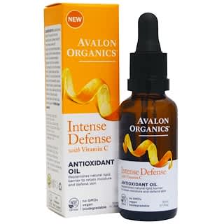 Avalon Organics, -強力防禦-含維生素C，減緩氧化油，1液體盎司（30毫升）