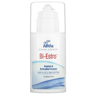 AllVia, Bi-Estro, Estriol natural e creme de estradiol, sem perfume, 4 onças (113,4g)