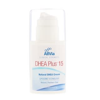 AllVia, DHEA Plus 15, натуральный крем с ДГЭА, без запаха, 2 унц. (57 г)