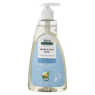 Aleva Naturals, Botella y jabón para lavar platos, Sin fragancia, 500 ml (16,9 oz. Líq.)