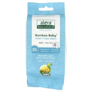 Aleva Naturals, Bambu para Bebês, Toalhetes de Dentes e Gomas, 30 Toalhetes