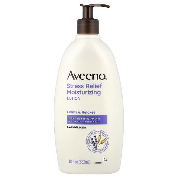 Aveeno, Loción humectante para aliviar el estrés, Lavanda, 532 ml (18 oz. líq.)