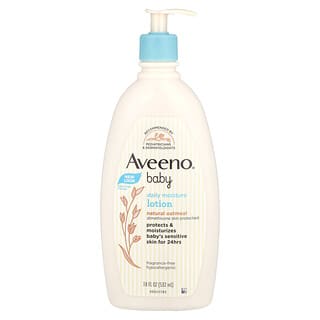 Aveeno, Baby, Daily Moisture Lotion, Fragrance Free, 18 fl oz (532 ml)