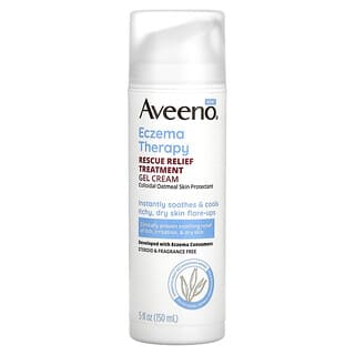 Aveeno, 湿疹セラピー、レスキューリリーフトリートメント ジェルクリーム、無香料、150ml（5液量オンス）