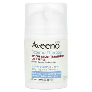 Aveeno, Eczema Therapy, 레스큐 릴리프 트리트먼트 젤 크림, 스테로이드 및 향료 무함유, 44ml(1.5fl oz)
