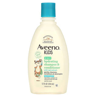 Aveeno, Для детей, увлажняющий шампунь и кондиционер 2 в 1 с экстрактом овса, 354 мл (12 жидк. Унций)