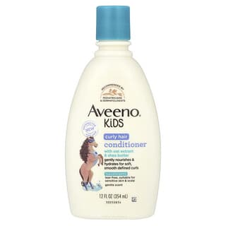 Aveeno, 兒童，卷髮護髮素，含燕麥提取物和乳木果油，12 液量盎司（354 毫升）