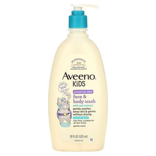 Aveeno, Kids, Face & Body Wash mit Haferextrakt, 532 ml (18 fl. oz.)