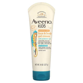 Aveeno, Kids, Face & Body Gel Cream, Gentle, 8 oz (227 g)