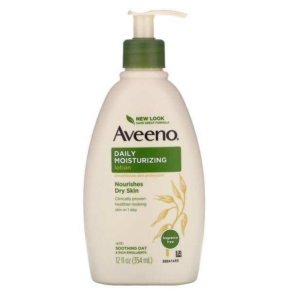 Aveeno, Active Naturals, Daily Moisturizing Lotion, Fragrance Free, 12 ...