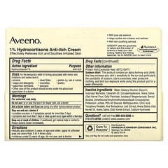 Aveeno, 1% Hydrocortisone, Anti-Itch Cream, 1 oz (28 g)