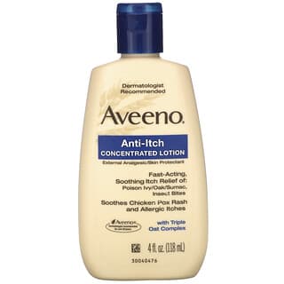 Aveeno, مواد طبيعية فعالة،محلول مركزضد الحكة.4أونصة سائلة(118مل)