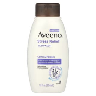 Aveeno, Actifs naturels, gel nettoyant antistress pour le corps, 12 fl. oz (354 ml)