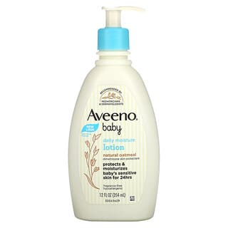 Aveeno, 婴儿,日常保湿乳液,无香味,12流体盎司(354毫升)