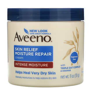 Aveeno, Active Naturals, Creme Hidratante de Restauração Skin Relief, Sem Fragrância, 311 g (11 oz)