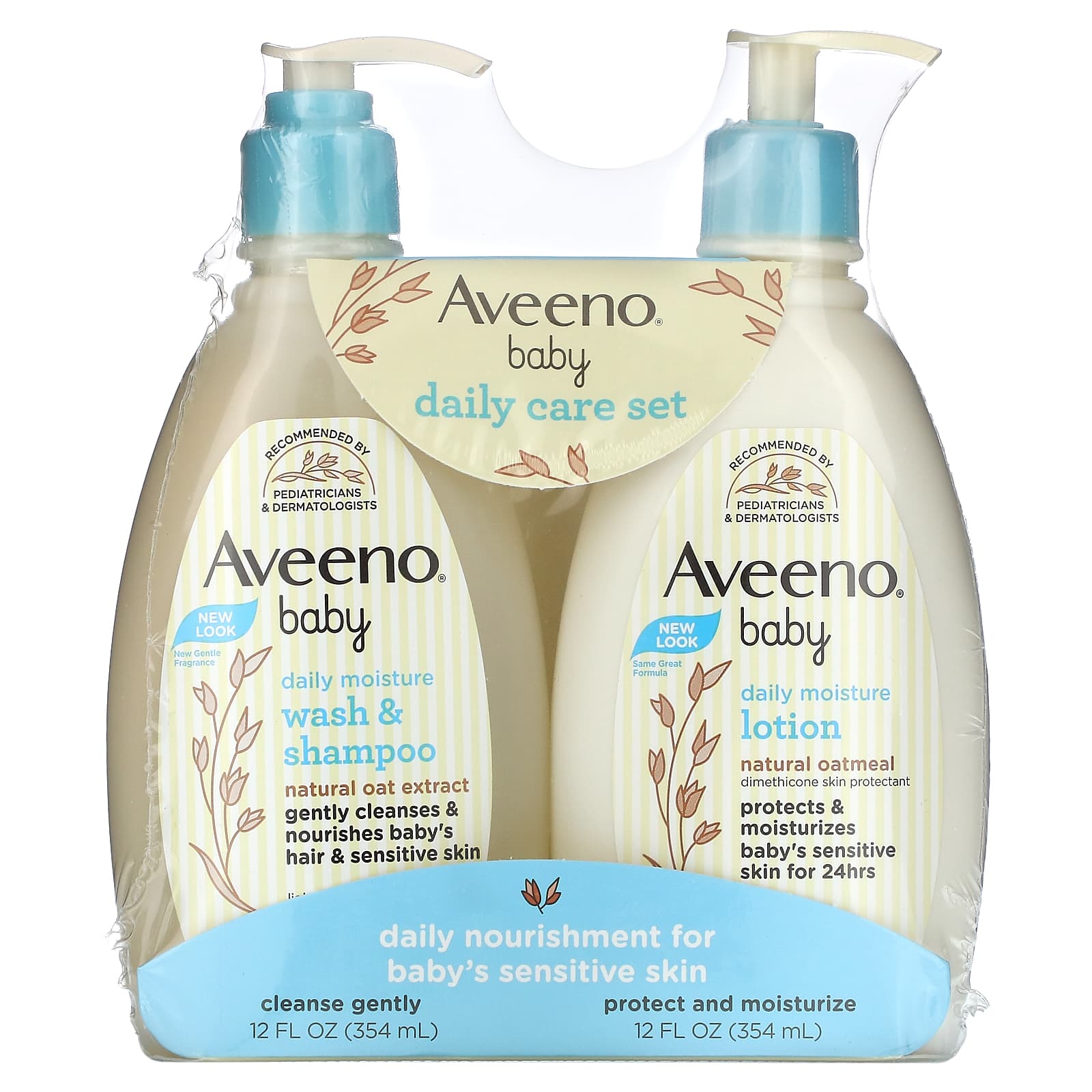 Aveeno, Baby, Daily Care Set, 2 Piece Set