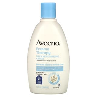 Aveeno, Eczema Therapy, Daily Moisturizing Cream, Fragrance Free, 12 fl oz (354 ml)