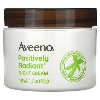 Aveeno, Positively Radiant（ポジティブリーラディアント）、集中ナイトクリーム、48g（1.7オンス）