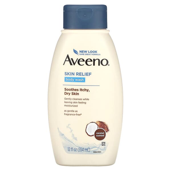 Aveeno, スキンリリーフ 微香ボディウォッシュ ナリッシングココナッツ入り 354ml（12液量オンス）