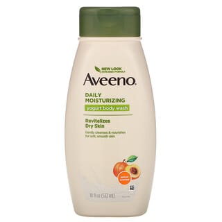 Aveeno, مواد طبيعية نشطة، غسول للجسم بالزبادي للترطيب اليومي، المشمش والعسل، 18 أوقية سائلة(532 مل)