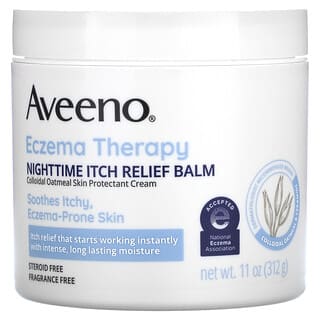 Aveeno, Eczema Therapy Nighttime Itch Relief Balm, Fragrance Free, 11 oz (312 g)