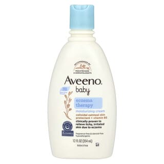 Aveeno, Baby, Eczema Therapy Moisturizing Cream, Fragrance Free, 12 fl oz (354 ml)