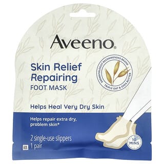 Aveeno, Mascarilla reparadora de cica para los pies, Sin fragancia, 1 par