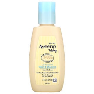Aveeno, Baby, Wash & Shampoo, Lightly Scented, 2 fl oz (59 ml)