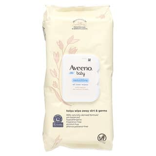 Aveeno, Baby, Sensitive, All Over Wipes,  64 Wipes