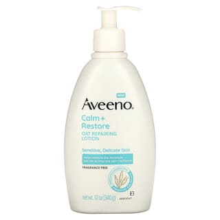 Aveeno, Calm + Restore, Oat Repairing Lotion, Fragrance Free, 12 oz (340 g)