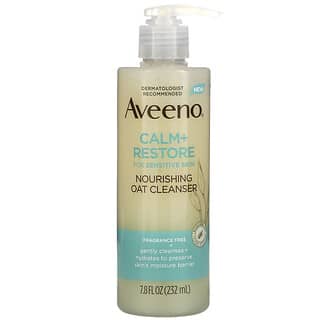 Aveeno, 镇定+修复，滋养燕麦清洁剂，无香精，7.8 液量盎司（232 毫升）