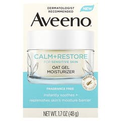 Aveeno, Calm + Restore, Oat Gel Moisturizer, beruhigende und regenerierende Gel-Feuchtigkeitspflege auf Haferbasis, ohne Duftstoffe, 48 g (1,7 oz.)