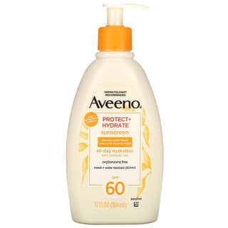 Aveeno, Protect + Hydrate, солнцезащитный крем, SPF 60, 354 мл (12 жидк. Унций)